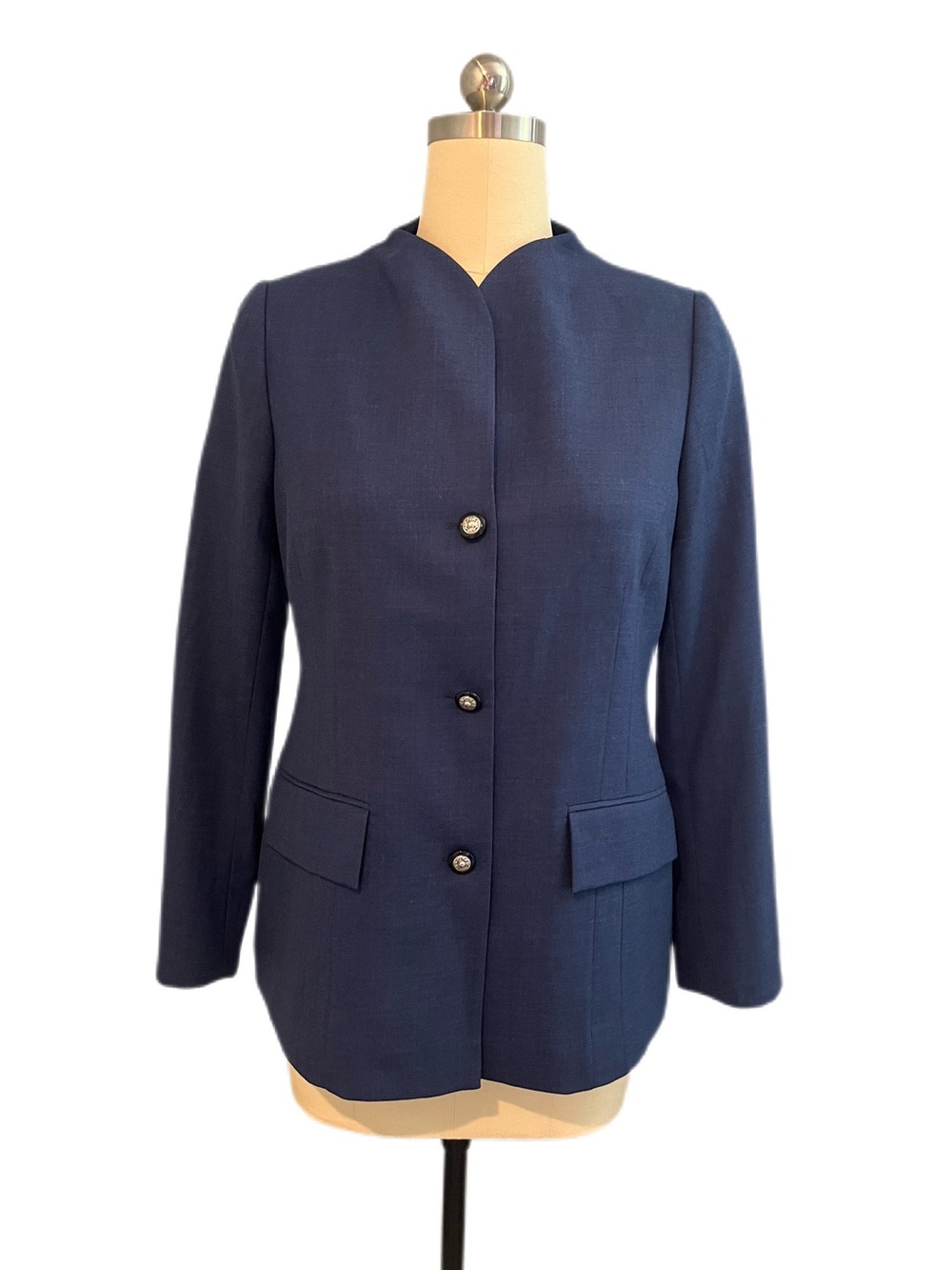 Carlisle Cadet Blue Tailored Collarless Jacket, Fall 2025 - NWOT